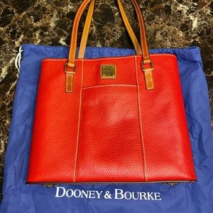Red Pebbled Leather Dooney & Bourke bag.